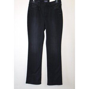 NYDJ Womens Black Slim Bootcut Jeans 6 NWT